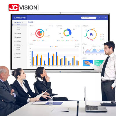 JCVISION স্কুল ১১০ ইঞ্চি স্মার্ট ইন্টারেক্টিভ হোয়াইটবোর্ড টাচ স্ক্রিন এলসিডি ডিসপ্লে বিল্ট ইন পিসি