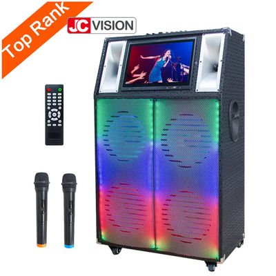 JCVISION ABS প্লাস্টিক আউটডোর ব্লুটুথ ট্রলি স্পিকার ওয়াইফাই টাচ স্ক্রিন ডিসপ্লে সহ