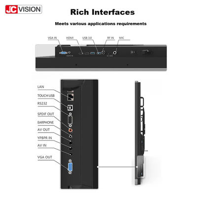 JCVISION ১০৫ ইঞ্চি ইনফ্রারেড টাচ স্মার্ট বোর্ড অ্যান্ড্রয়েড ১১ ইন্টারেক্টিভ হোয়াইটবোর্ড