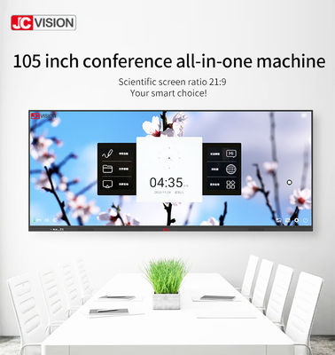 JCVISION ক্লাসরুম ইন্টারেক্টিভ হোয়াইটবোর্ড 105 ইঞ্চি অ্যান্ড্রয়েড 11 আইআর 20 পয়েন্ট টাচ