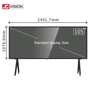 JCVISION 105 ইঞ্চি 20 পয়েন্ট আইআর টাচ স্মার্ট বোর্ড ক্লাসরুম শিক্ষার জন্য
