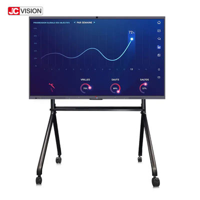 JCVISION শিক্ষামূলক ইন্টারেক্টিভ স্মার্ট বোর্ড ফ্ল্যাট প্যানেল ৯৮ ইঞ্চি টাচ স্ক্রিন মনিটর