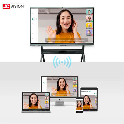 JCVISION শিক্ষামূলক ইন্টারেক্টিভ স্মার্ট বোর্ড ফ্ল্যাট প্যানেল ৯৮ ইঞ্চি টাচ স্ক্রিন মনিটর