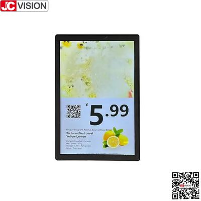 JCVISION 10.1-ইঞ্চি ডুয়াল স্ক্রিন প্রদর্শন পণ্য ইলেকট্রনিক মূল্য ট্যাগ, ডিজিটাল সাইন / টাচ স্ক্রিন