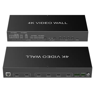 JCVISION 4K ভিডিও JCVISION ওয়াল HDMI2.0 ম্যাট্রিক্স ২ ইন ৪ আউট, ২X২ ভিডিও ওয়াল আউটপুট স্ব-অভিযোজিত L/R অডিও আউটপুট সহ