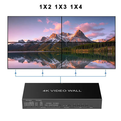 JCVISION 4K ভিডিও JCVISION ওয়াল HDMI2.0 ম্যাট্রিক্স ২ ইন ৪ আউট, ২X২ ভিডিও ওয়াল আউটপুট স্ব-অভিযোজিত L/R অডিও আউটপুট সহ