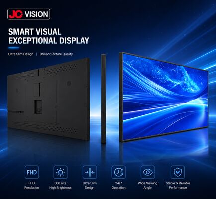 JCVision 55 ইঞ্চি ইনডোর ডিজিটাল সিগনেজ ডিসপ্লে E-LED ব্যাকলাইট, প্রশস্ত দেখার কোণ, ওয়াল মাউন্ট লাইট বক্স খুচরা ও আতিথেয়তার জন্য (এইচডি -352 সি)