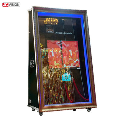 সর্বশেষ 55 ইঞ্চি 65 ইঞ্চি ম্যাজিক ফটো বুথ ইন্টারেক্টিভ সেলফি মিরর