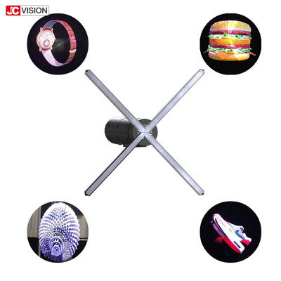 স্পিনিং মাইক্রো 3D হলোগ্রাম LED ফ্যান, WIFI 3D হলোগ্রাম প্রজেকশন 65cm