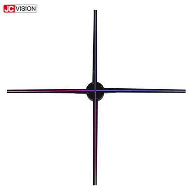 100cm 360 ডিগ্রী 3d হলোগ্রাফিক ডিসপ্লে ওয়াইফাই অ্যাপ 4 ব্লেড