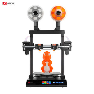 JCVISION PLA ডেস্কটপ ডুয়াল এক্সট্রুডার 3D প্রিন্টার 400W দুটি অগ্রভাগ