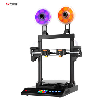 JCVISION PLA ডেস্কটপ ডুয়াল এক্সট্রুডার 3D প্রিন্টার 400W দুটি অগ্রভাগ