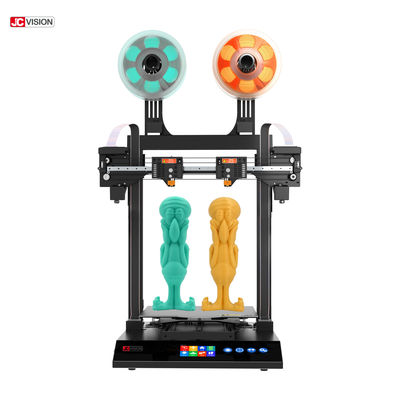 JCVISION PLA ডেস্কটপ ডুয়াল এক্সট্রুডার 3D প্রিন্টার 400W দুটি অগ্রভাগ