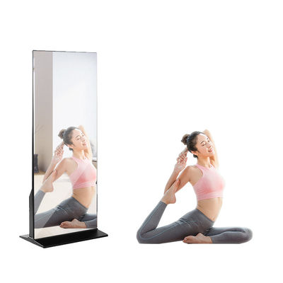 হোম জিম ভার্চুয়াল 3D 32'' 43'' স্মার্ট অনুশীলন আয়না ইন্টারেক্টিভ টাচ স্ক্রিন