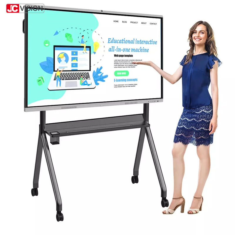 JCVISION 4K OPS 65 - 86 ইঞ্চি স্মার্ট ইন্টারেক্টিভ হোয়াইটবোর্ড এলসিডি ডিসপ্লে টাচ সমর্থন করে