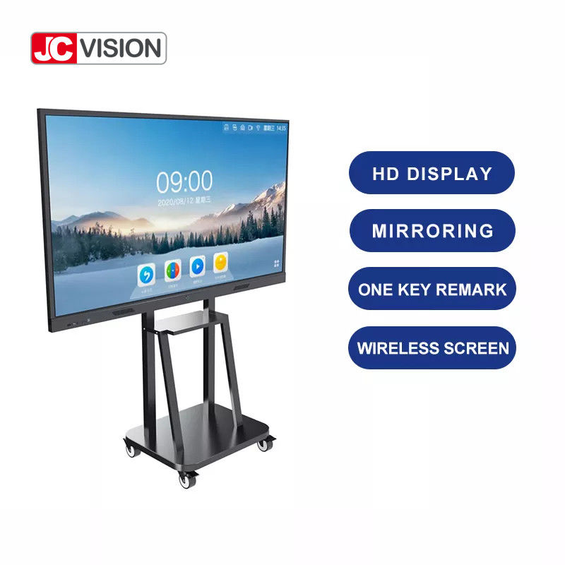সাদা 4K BOE ডিসপ্লে প্যানেল DLED ব্যাকলাইট Android 11.0 এন্টারপ্রাইজ কনফারেন্স মিটিংয়ের জন্য