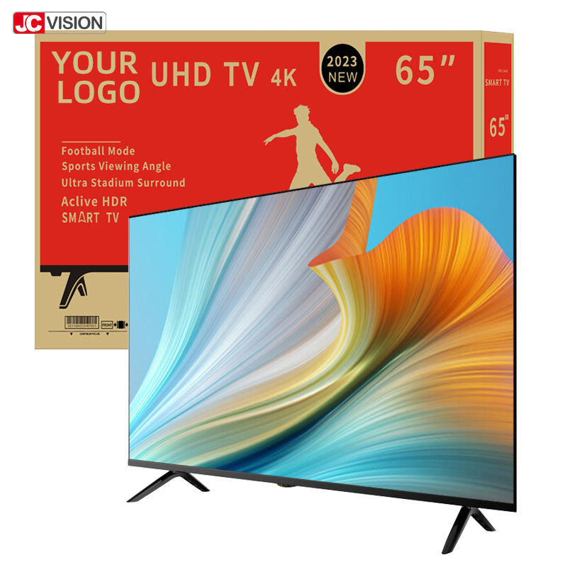 JCVISION LED LCD Full Flat Screen TV 55 ইঞ্চি স্মার্ট 4k টিভি OEM অ্যান্ড্রয়েড ওয়াইফাই