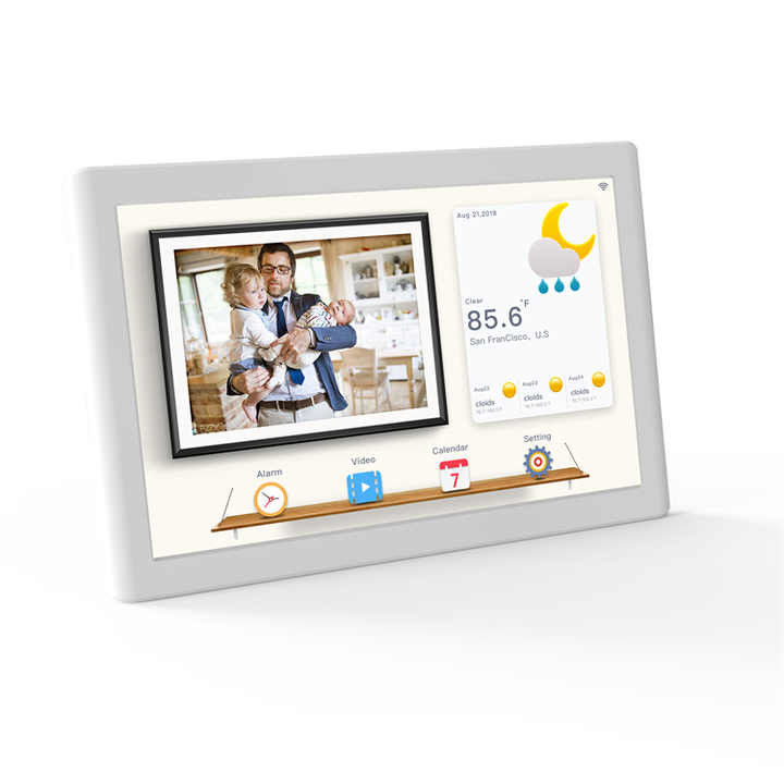 JCVISION JC-FRAME ডিজিটাল ফটো ফ্রেম ১০.১ ইঞ্চি ওয়াইফাই অ্যান্ড্রয়েড ফটো ভিডিও ডিজিটাল ফটো ফ্রেম