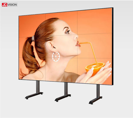 0.88mm বেজেল এলসিডি ভিডিও ওয়াল স্ক্রিন 500cd/m2 Jcvision 55 ইঞ্চি 6.77M রঙ