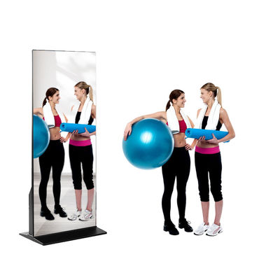 হোম জিম ভার্চুয়াল 3D 32'' 43'' স্মার্ট অনুশীলন আয়না ইন্টারেক্টিভ টাচ স্ক্রিন